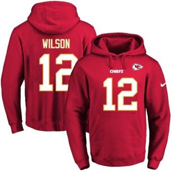 Chiefs #12 Albert Wilson Red Name & Number Pullover NFL Hoodie Chiefs #12 Albert Wilson Red Name & Number Pullover NFL Hoodie