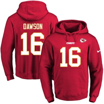 Chiefs #16 Len Dawson Red Name & Number Pullover NFL Hoodie Chiefs #16 Len Dawson Red Name & Number Pullover NFL Hoodie