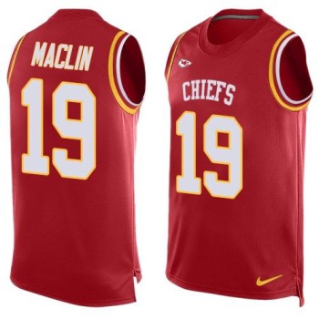 Chiefs #19 Jeremy Maclin Red Team Color Men's Stitched NFL Limited Tank Top Jersey Chiefs #19 Jeremy Maclin Red Team Color Men's Stitched NFL Limited Tank Top Jersey