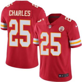 Chiefs #25 Jamaal Charles Red Youth Stitched NFL Limited Rush Jersey