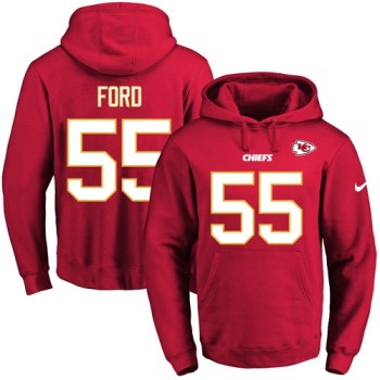 Chiefs #55 Dee Ford Red Name & Number Pullover NFL Hoodie Chiefs #55 Dee Ford Red Name & Number Pullover NFL Hoodie