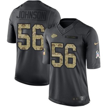 Chiefs #56 Derrick Johnson Black Men's Stitched NFL Limited 2016 Salute to Service Jersey Chiefs #56 Derrick Johnson Black Men's Stitched NFL Limited 2016 Salute to Service Jersey