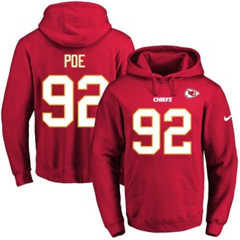 Chiefs #92 Dontari Poe Red Name & Number Pullover NFL Hoodie Chiefs #92 Dontari Poe Red Name & Number Pullover NFL Hoodie