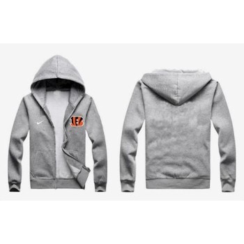Cincinnati Bengals Authentic Logo Hoodie Grey