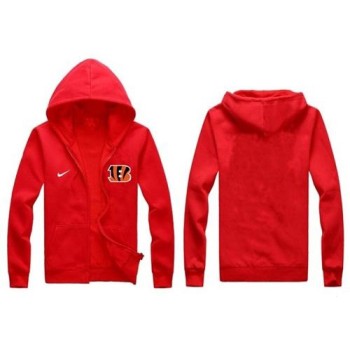 Cincinnati Bengals Authentic Logo Hoodie Red