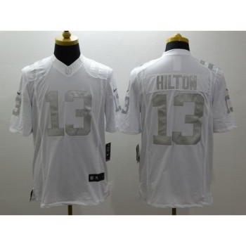 Colts #13 T.Y. Hilton White Men's Stitched NFL Limited Platinum Jersey