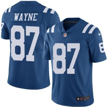 Colts #87 Reggie Wayne Royal Blue Men's Stitched NFL Limited Rush Jersey