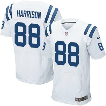 Colts #88 Marvin Harrison White Men's Stitched NFL Elite Jersey