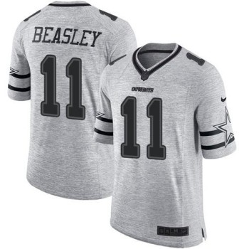 Cowboys #11 Cole Beasley Gray Men's Stitched NFL Limited Gridiron Gray II Jersey