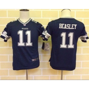 Cowboys #11 Cole Beasley Navy Blue Team Color Youth Stitched NFL Elite Jersey