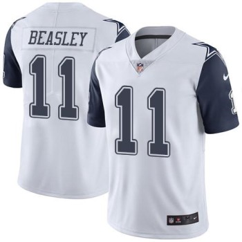 Cowboys #11 Cole Beasley White Men's Stitched NFL Limited Rush Jersey Cowboys #11 Cole Beasley White Men's Stitched NFL Limited Rush Jersey