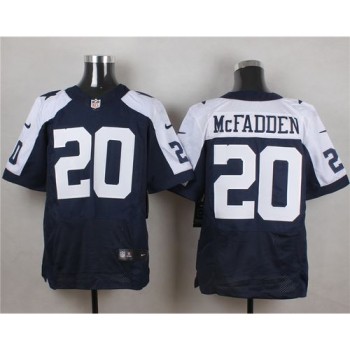 Cowboys #20 Darren McFadden Navy Blue Thanksgiving Throwback Men's Stitched NFL Elite Jersey Cowboys #20 Darren McFadden Navy Blue Thanksgiving Throwback Men's Stitched NFL Elite Jersey