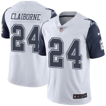 Cowboys #24 Morris Claiborne White Youth Stitched NFL Limited Rush Jersey