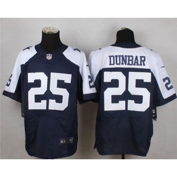 Cowboys #25 Lance Dunbar Navy Blue Thanksgiving Throwback Men's Stitched NFL Elite Jersey