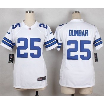 Cowboys #25 Lance Dunbar White Youth Stitched NFL Elite Jersey