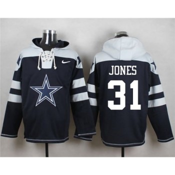 Cowboys #31 Byron Jones Navy Blue Player Pullover NFL Hoodie