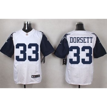 Cowboys #33 Tony Dorsett White Men's Stitched NFL Elite Rush Jersey