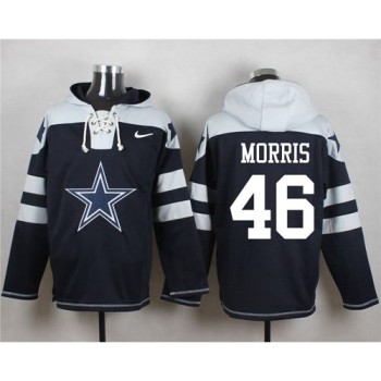 Cowboys #46 Alfred Morris Navy Blue Player Pullover NFL Hoodie