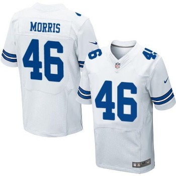 Cowboys #46 Alfred Morris White Men's Stitched NFL Elite Jersey