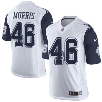 Cowboys #46 Alfred Morris White Men's Stitched NFL Elite Rush Jersey