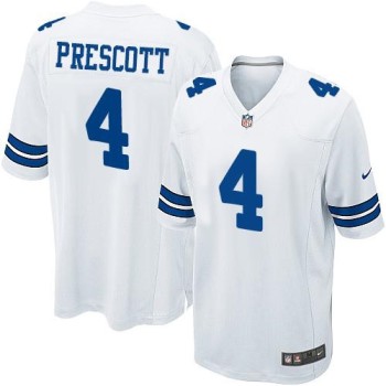 Cowboys #4 Dak Prescott White Youth Stitched NFL Elite Jersey