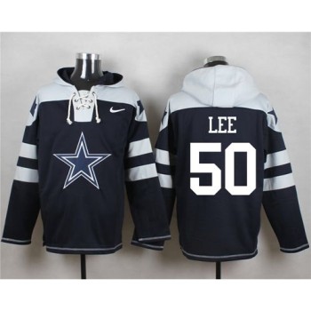 Cowboys #50 Sean Lee Navy Blue Player Pullover NFL Hoodie