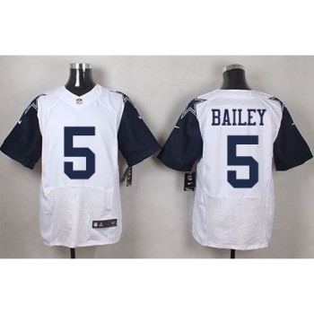 Cowboys #5 Dan Bailey White Men's Stitched NFL Elite Rush Jersey