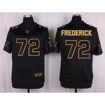 Cowboys #72 Travis Frederick Black Men's Stitched NFL Elite Pro Line Gold Collection Jersey