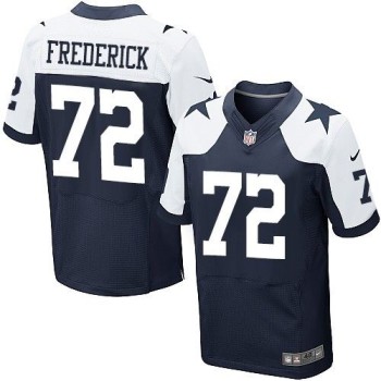 Cowboys #72 Travis Frederick Navy Blue Thanksgiving Throwback Men's Stitched NFL Elite Jersey