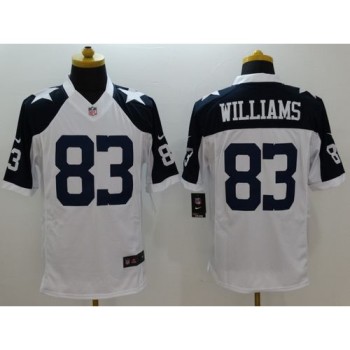 Cowboys #83 Terrance Williams White Thanksgiving Throwback Men's Stitched NFL Limited Jersey