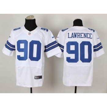 Cowboys #90 Demarcus Lawrence White Men's Stitched NFL Elite Jersey