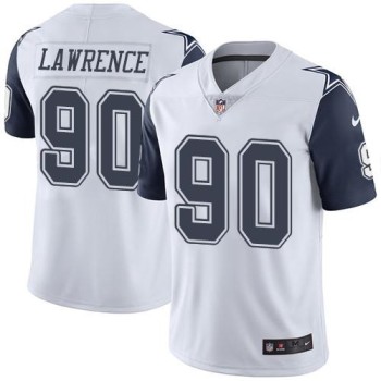 Cowboys #90 Demarcus Lawrence White Men's Stitched NFL Limited Rush Jersey