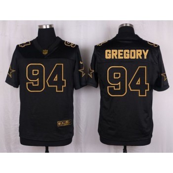 Cowboys #94 Randy Gregory Black Men's Stitched NFL Elite Pro Line Gold Collection Jersey