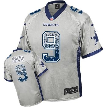 Cowboys #9 Tony Romo Grey Youth Stitched NFL Elite Drift Fashion Jersey