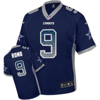 Cowboys #9 Tony Romo Navy Blue Team Color Youth Stitched NFL Elite Drift Fashion Jersey