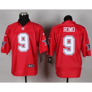 Cowboys #9 Tony Romo Red Men's Stitched NFL Elite QB Practice Jersey