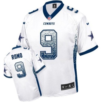 Cowboys #9 Tony Romo White Youth Stitched NFL Elite Drift Fashion Jersey