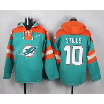 Dolphins #10 Kenny Stills Aqua Green Player Pullover NFL Hoodie Dolphins #10 Kenny Stills Aqua Green Player Pullover NFL Hoodie