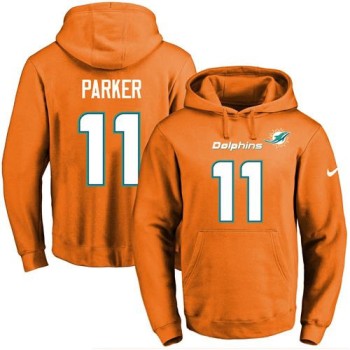 Dolphins #11 DeVante Parker Orange Name & Number Pullover NFL Hoodie Dolphins #11 DeVante Parker Orange Name & Number Pullover NFL Hoodie