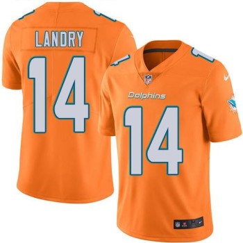 Dolphins #14 Jarvis Landry Orange Youth Stitched NFL Limited Rush Jersey Dolphins #14 Jarvis Landry Orange Youth Stitched NFL Limited Rush Jersey