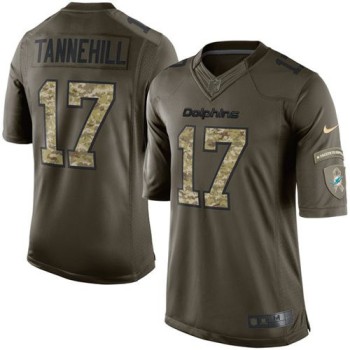 Dolphins #17 Ryan Tannehill Green Men's Stitched NFL Limited Salute to Service Jersey Dolphins #17 Ryan Tannehill Green Men's Stitched NFL Limited Salute to Service Jersey