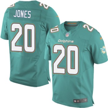 Dolphins #20 Reshad Jones Aqua Green Team Color Men's Stitched NFL New Elite Jersey Dolphins #20 Reshad Jones Aqua Green Team Color Men's Stitched NFL New Elite Jersey