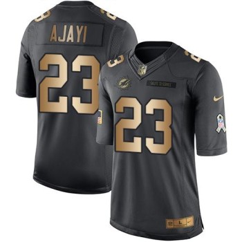 Dolphins #23 Jay Ajayi Black Men's Stitched NFL Limited Gold Salute To Service Jersey Dolphins #23 Jay Ajayi Black Men's Stitched NFL Limited Gold Salute To Service Jersey
