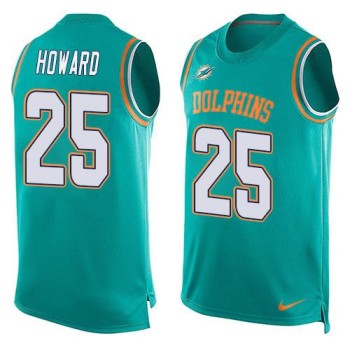 Dolphins #25 Xavien Howard Aqua Green Team Color Men's Stitched NFL Limited Tank Top Jersey Dolphins #25 Xavien Howard Aqua Green Team Color Men's Stitched NFL Limited Tank Top Jersey