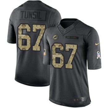 Dolphins #67 Laremy Tunsil Black Men's Stitched NFL Limited 2016 Salute to Service Jersey Dolphins #67 Laremy Tunsil Black Men's Stitched NFL Limited 2016 Salute to Service Jersey