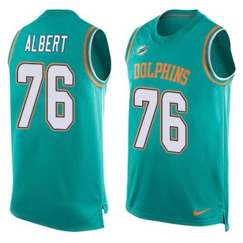 Dolphins #76 Branden Albert Aqua Green Team Color Men's Stitched NFL Limited Tank Top Jersey Dolphins #76 Branden Albert Aqua Green Team Color Men's Stitched NFL Limited Tank Top Jersey