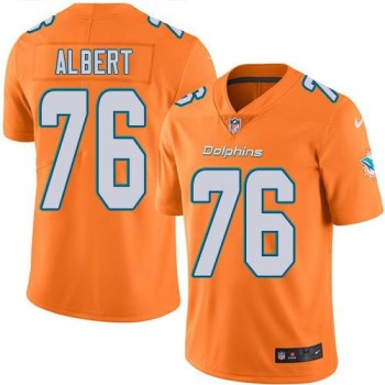 Dolphins #76 Branden Albert Orange Men's Stitched NFL Limited Rush Jersey Dolphins #76 Branden Albert Orange Men's Stitched NFL Limited Rush Jersey