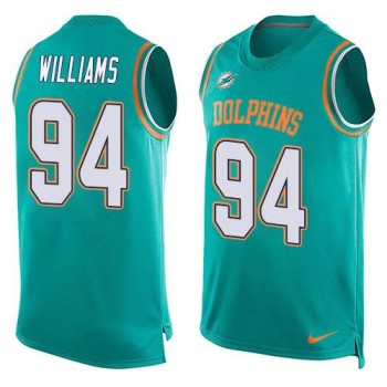 Dolphins #94 Mario Williams Aqua Green Team Color Men's Stitched NFL Limited Tank Top Jersey Dolphins #94 Mario Williams Aqua Green Team Color Men's Stitched NFL Limited Tank Top Jersey