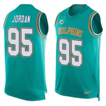 Dolphins #95 Dion Jordan Aqua Green Team Color Men's Stitched NFL Limited Tank Top Jersey Dolphins #95 Dion Jordan Aqua Green Team Color Men's Stitched NFL Limited Tank Top Jersey