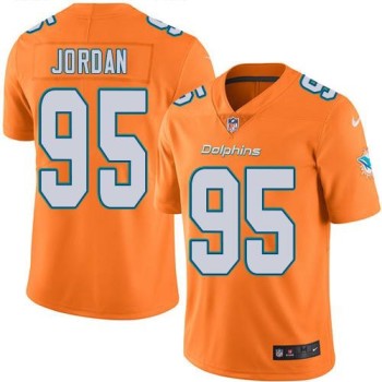 Dolphins #95 Dion Jordan Orange Men's Stitched NFL Limited Rush Jersey Dolphins #95 Dion Jordan Orange Men's Stitched NFL Limited Rush Jersey